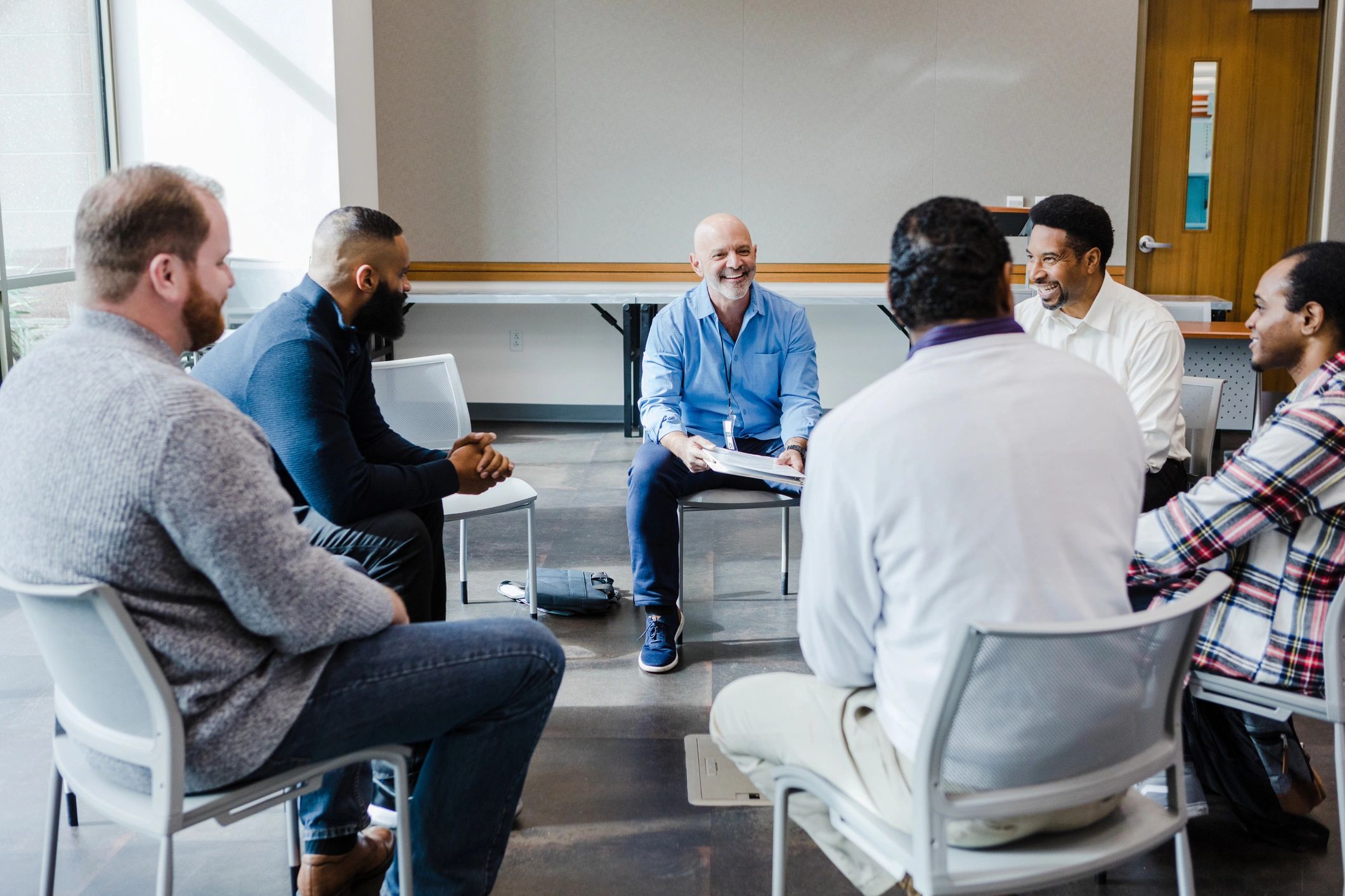 Church leaders gathered in discussion
